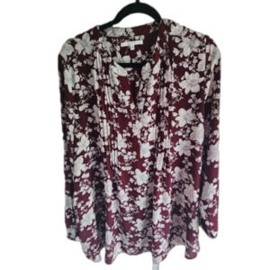 Alfred Sung Floral Print Plus Size Blouse Size XXL